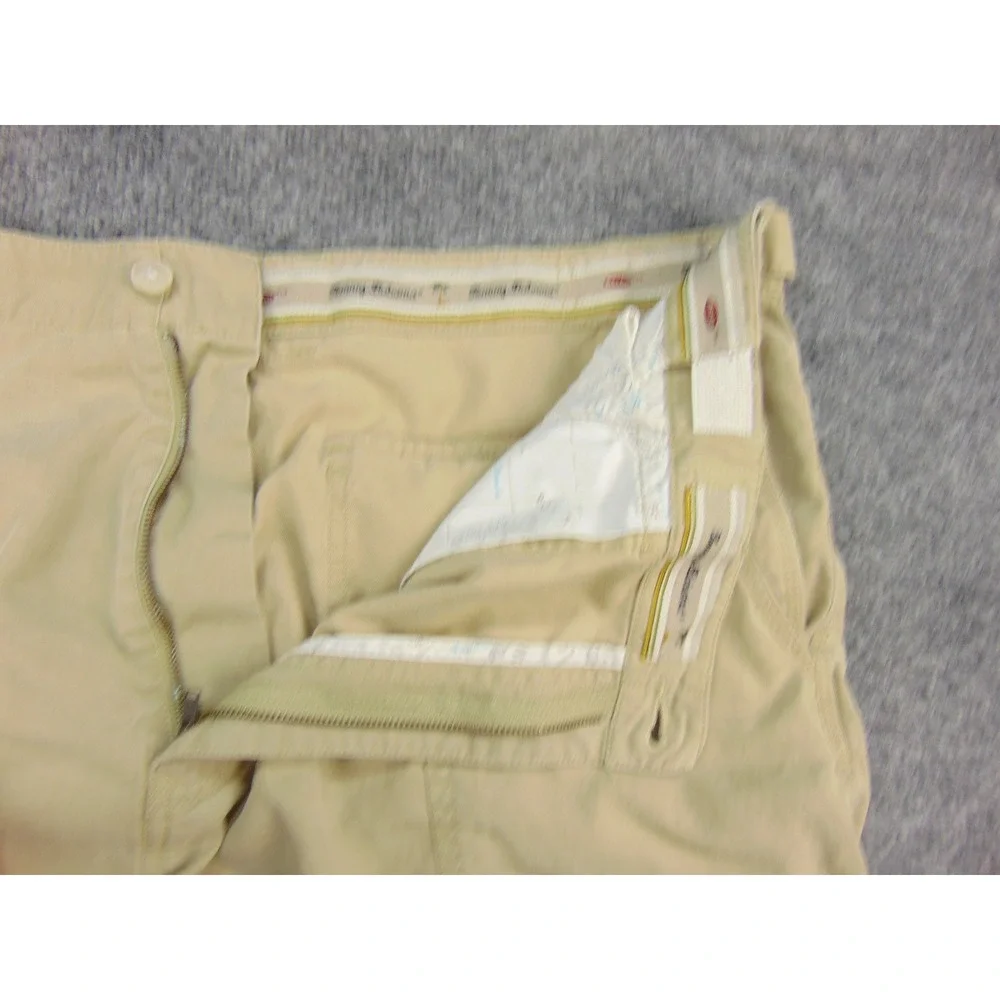 Tommy Bahama Shorts Mens 38 Relaxed‎ Fit Tan Solid Cargo Pocket Casual Summer